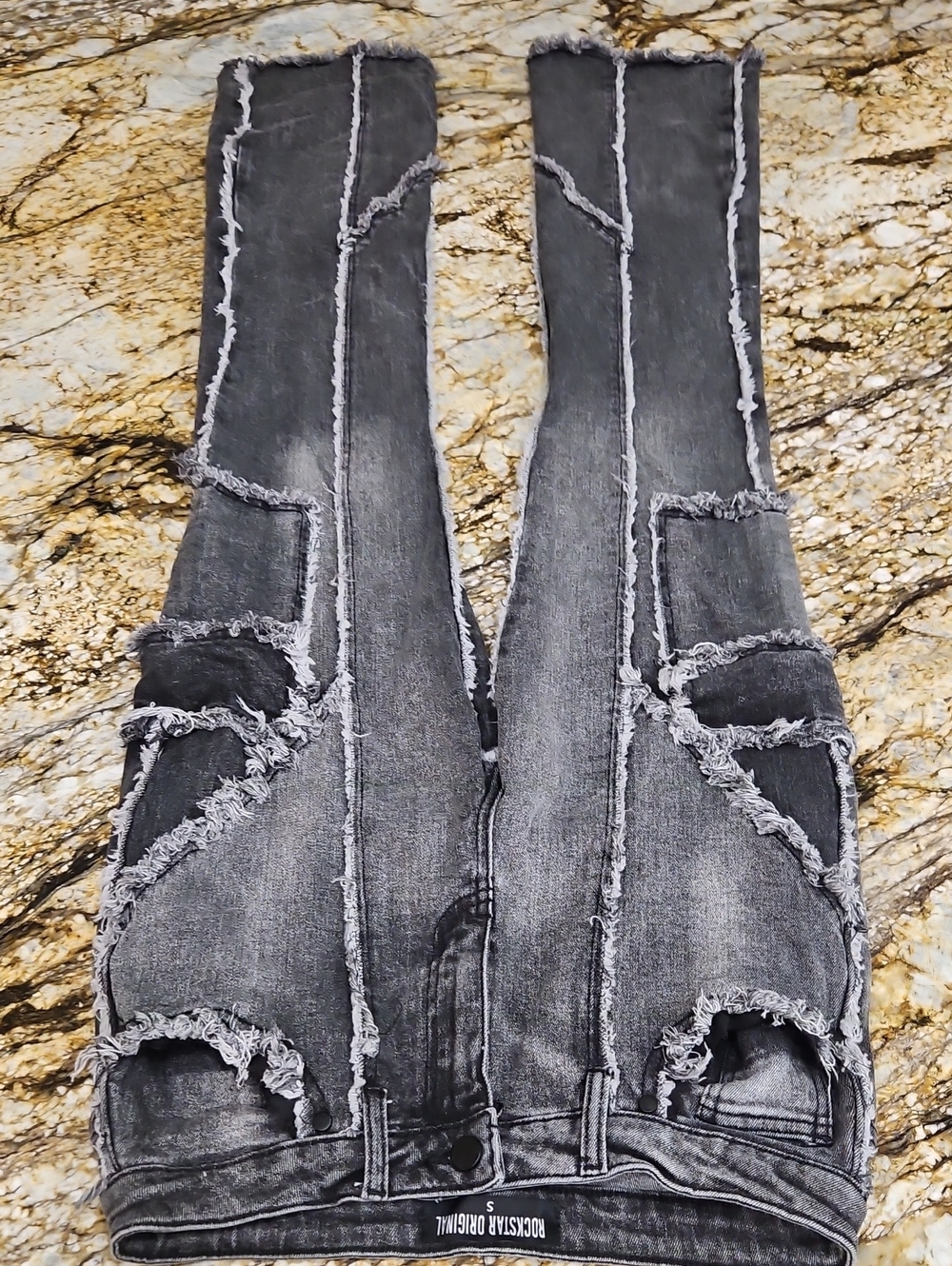 Rockstar Original Men's Distressed Grey Jeans. Size S (28/34)